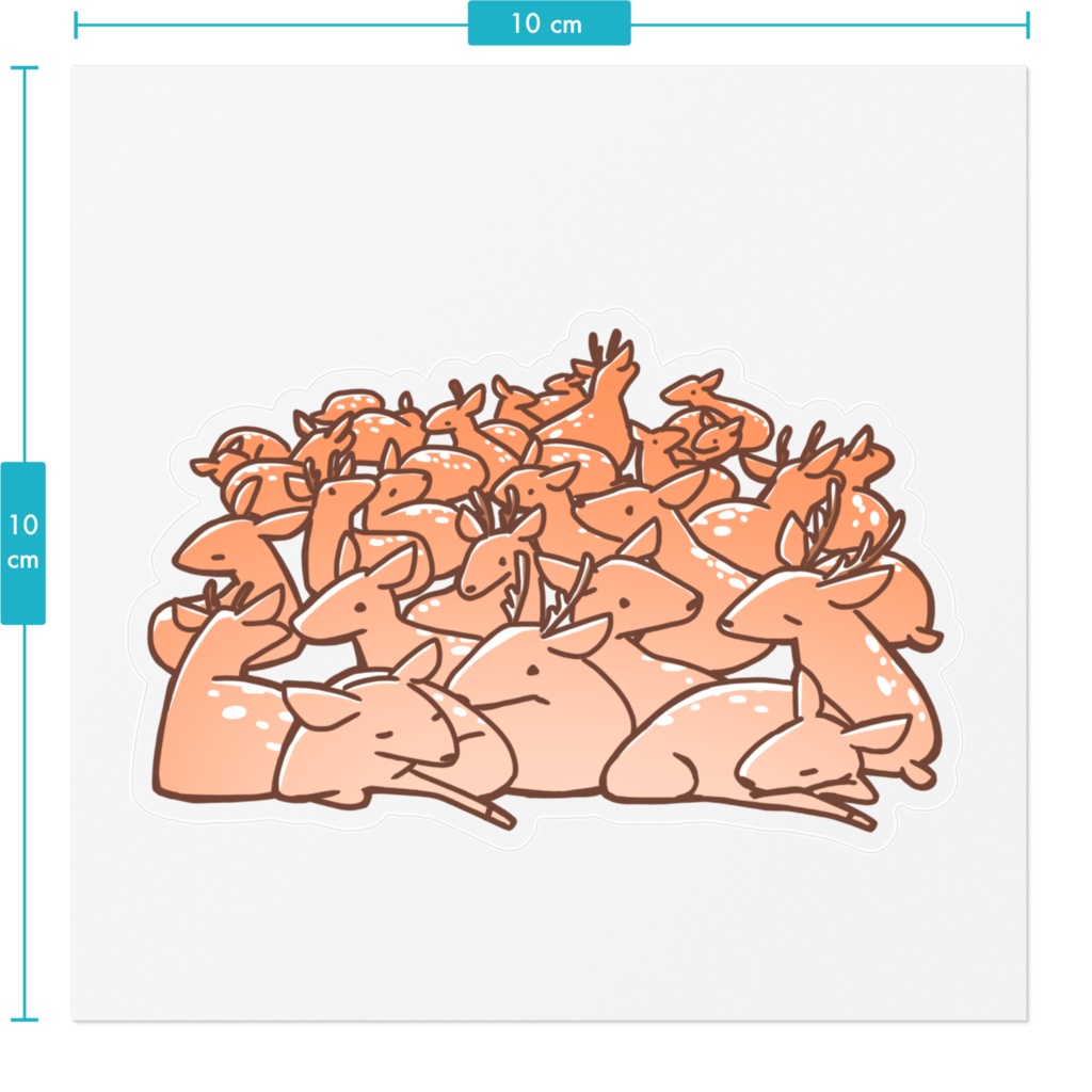 鹿だまりステッカー