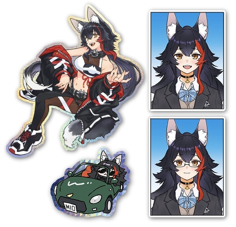 【pohitashi作】ミオちゃんステッカーセット(ホロクル11th)