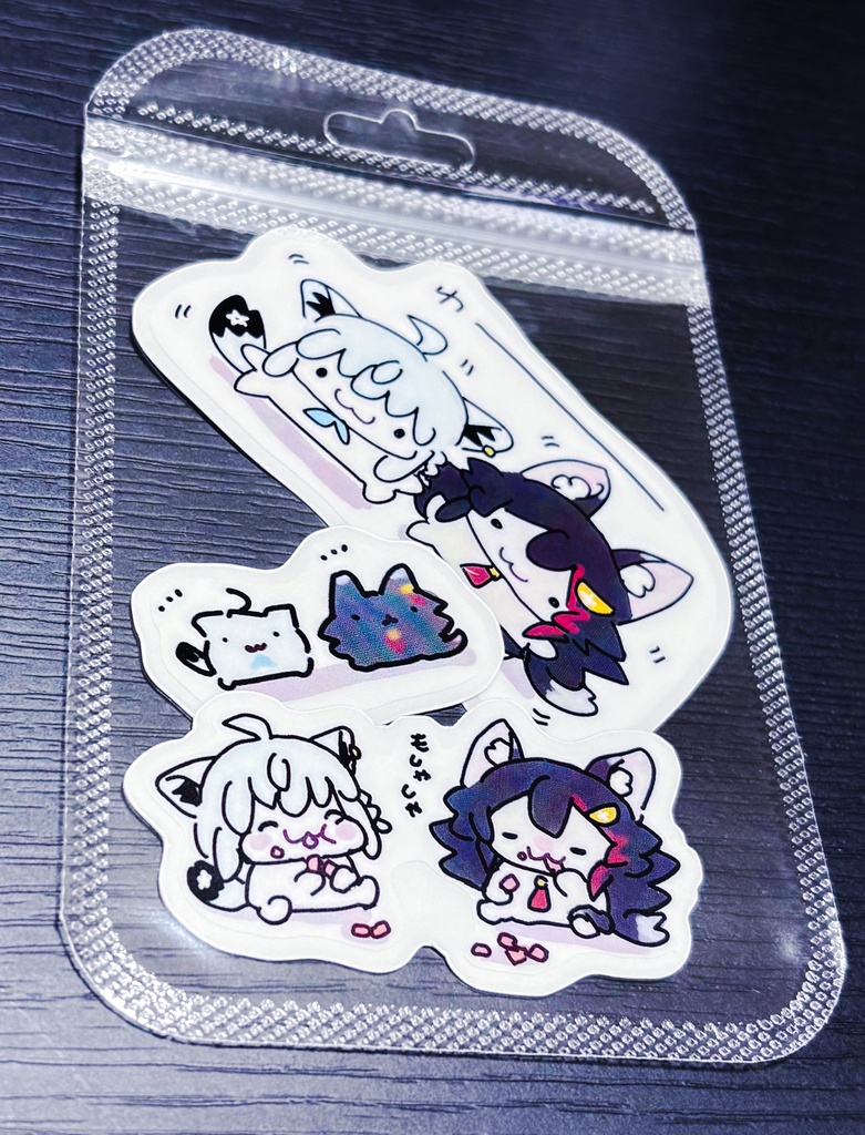 【らいぴょお作】ちいこいいきものステッカ〜3種セット