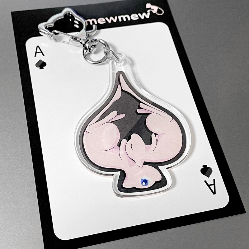 「Mew of Spades」ミュウのアクリルキーホル