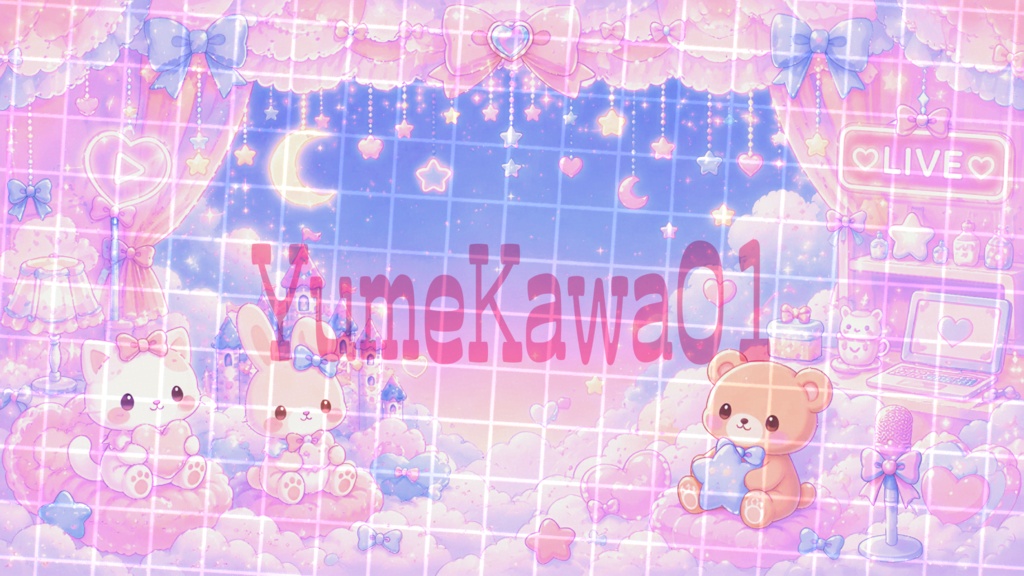 ※5/16まで割引SALE※ パステル ゆめかわいい 背景画像 3種【商用利用可】