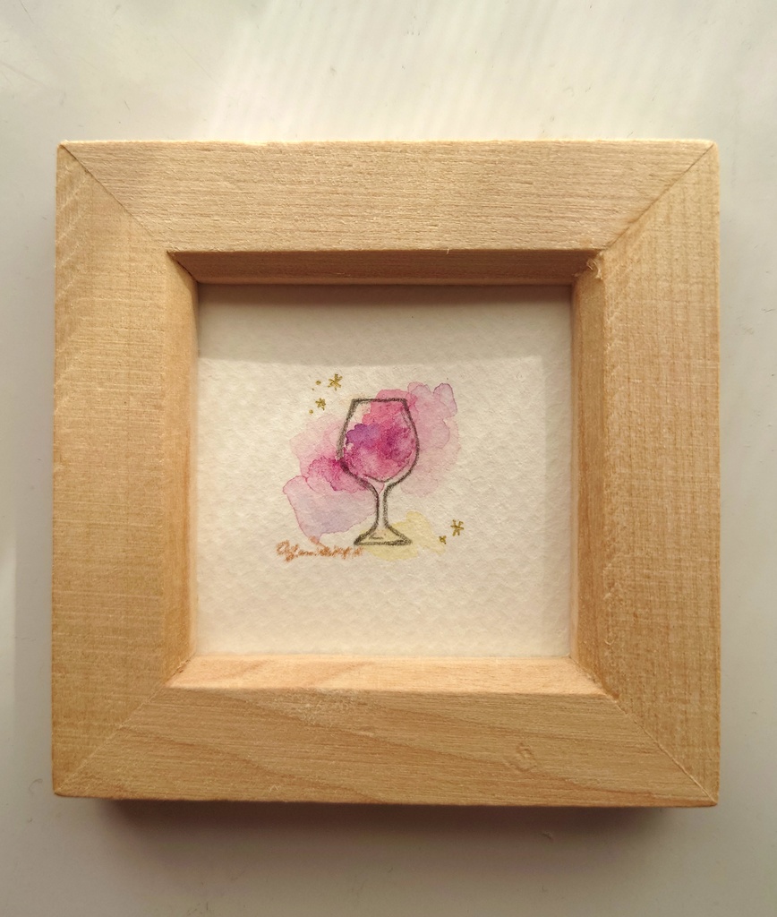 ミニ原画＊ワイン