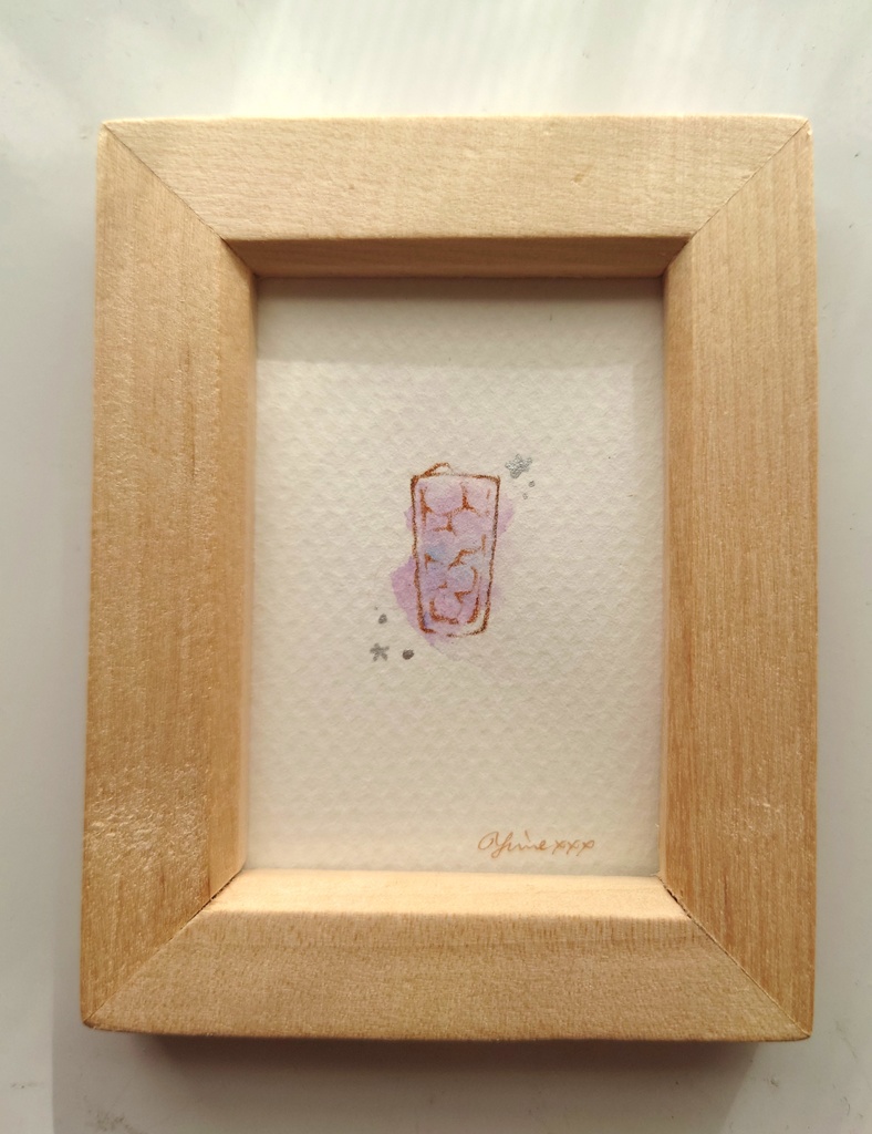 ミニ原画＊カクテルL むらさき