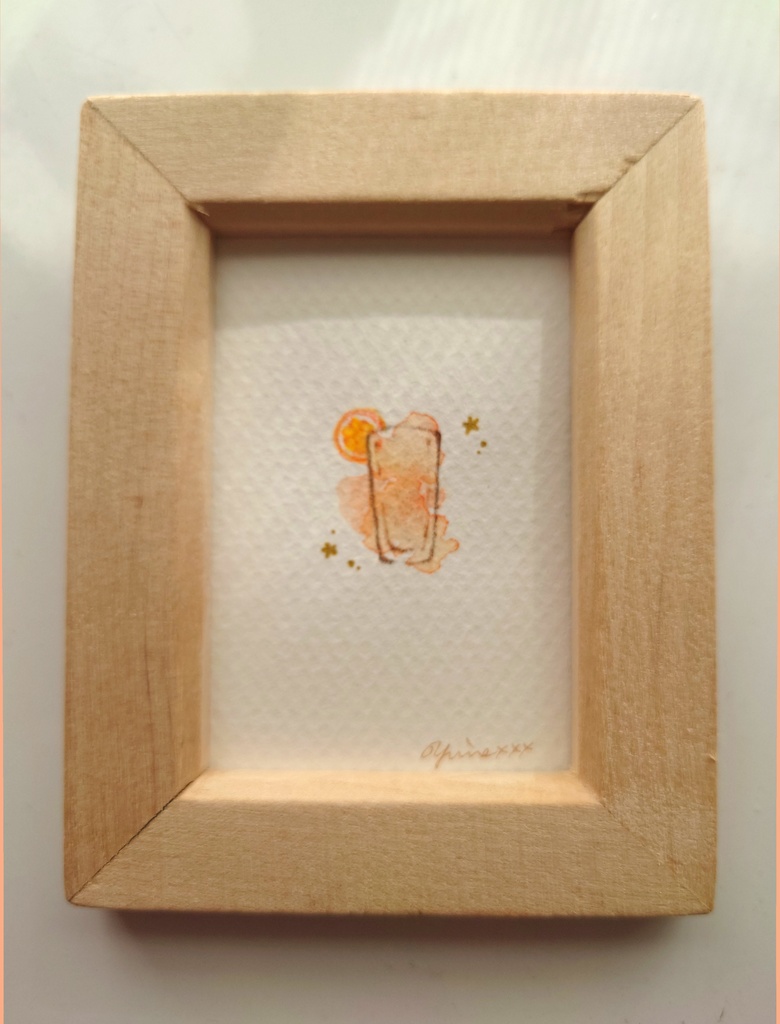 ミニ原画＊カクテルL オレンジ