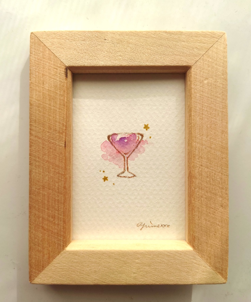 ミニ原画＊カクテルS むらさき