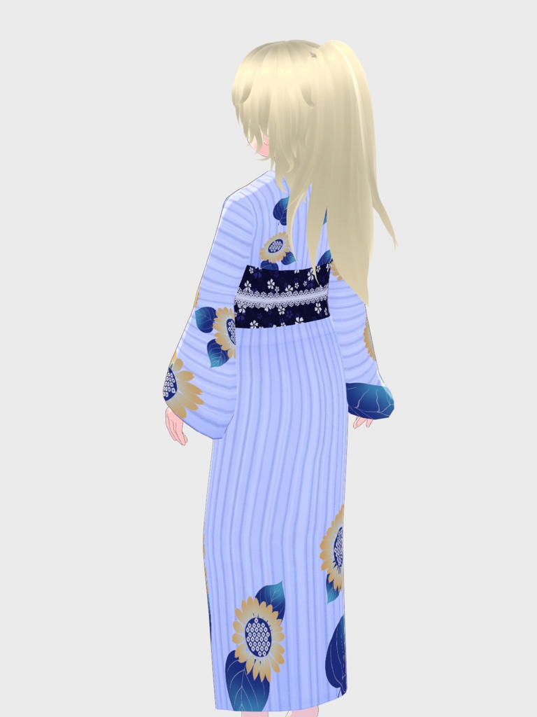 VRoid ひまわりの着物(浴衣)