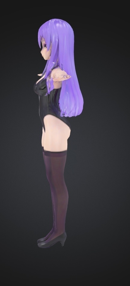 AYA – Curvy Anime Waifu 3D Model (FBX / Blender / Texture)