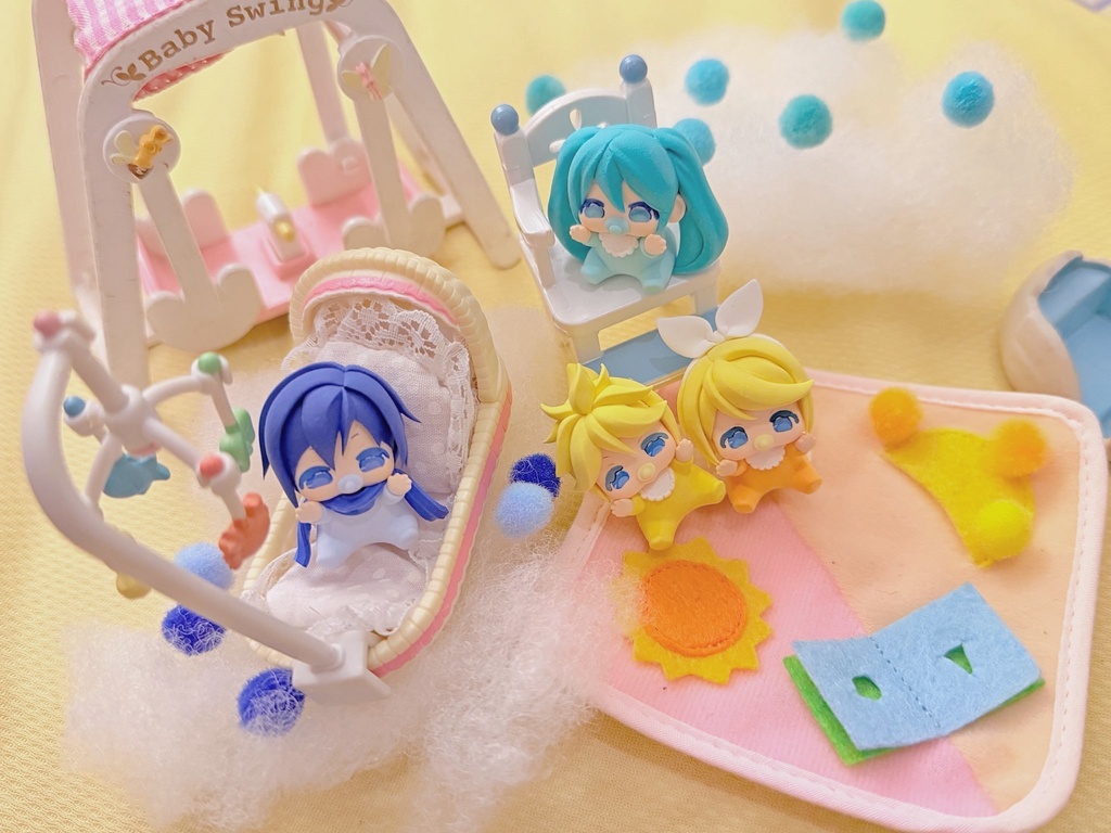 初音ミク・鏡音リン・鏡音レン・KAITO ちびベビーフィギュア