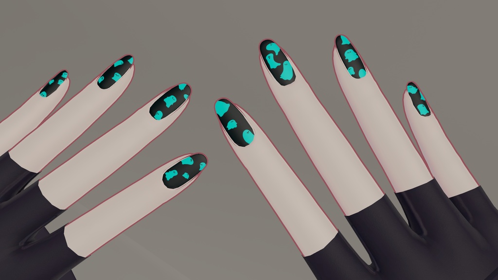 【無料有】rurune専用 おばけネイルテクスチャ