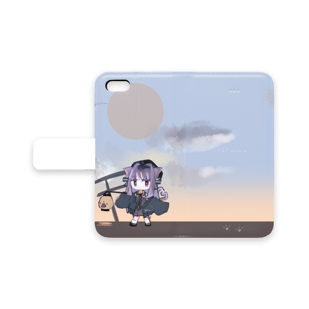 白栖手帳型iPhoneケース