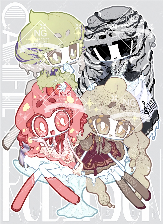 お知り合いのかき氷屋さんに描き下ろしたキャラTシャツ