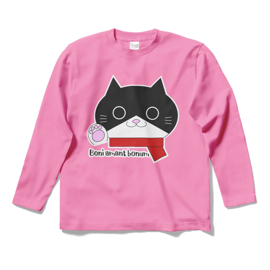 N - ロングスリーブTシャツ(桃)