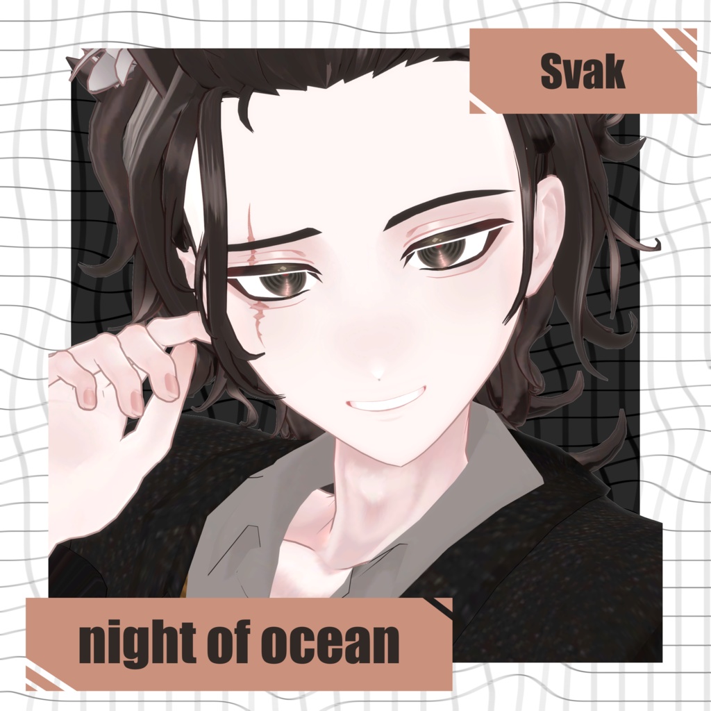 【3アバター対応】night of ocean【アイテクスチャ】