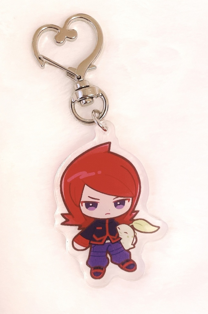 シルバーアクリルキーホルダー