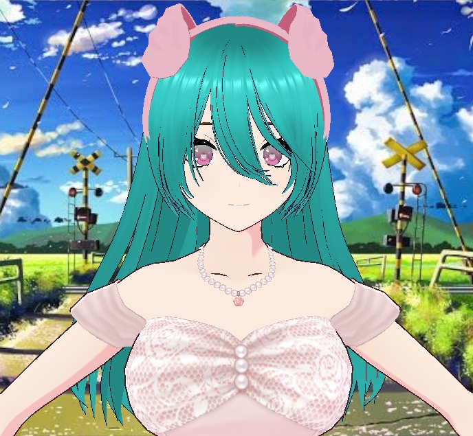 ears piggy - vroid hairstyle (Ahoge)