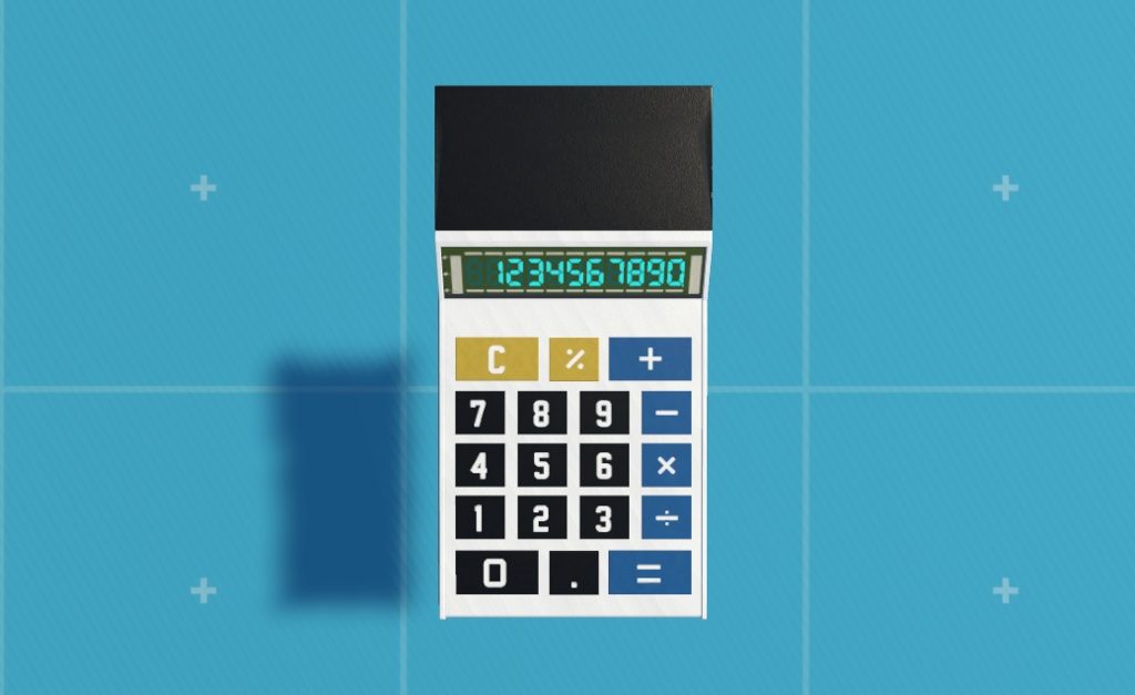 電卓 Working Calculator - Elorg 801 (1978) VRChat Prop
