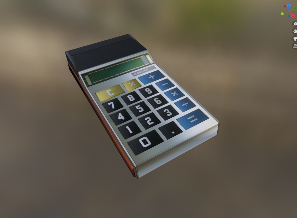 電卓 Working Calculator - Elorg 801 (1978) VRChat Prop