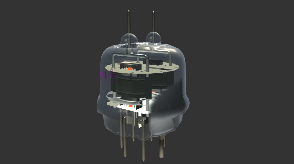 VRC向け真空管モデル TU-32 (832タイプ)