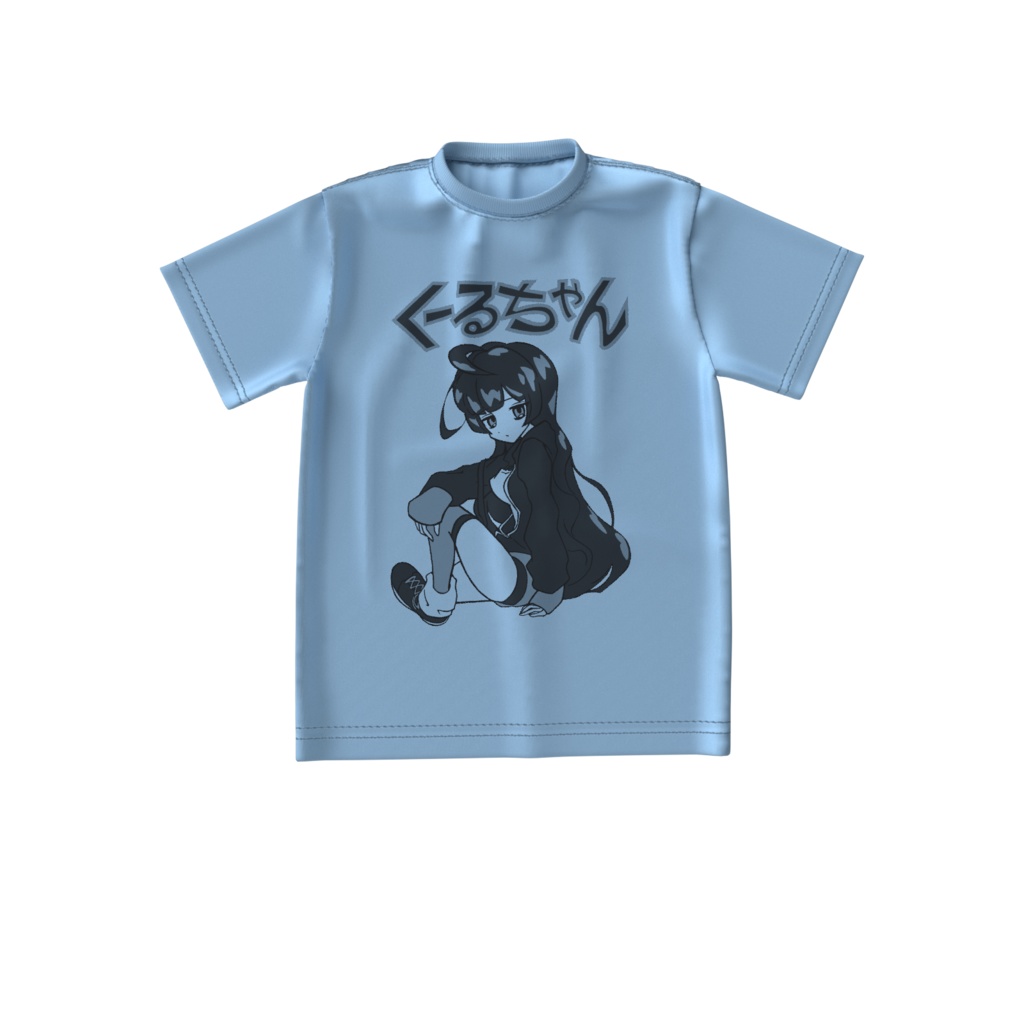 くーるちゃんビッグシルエットTシャツ(アシッドブルー)