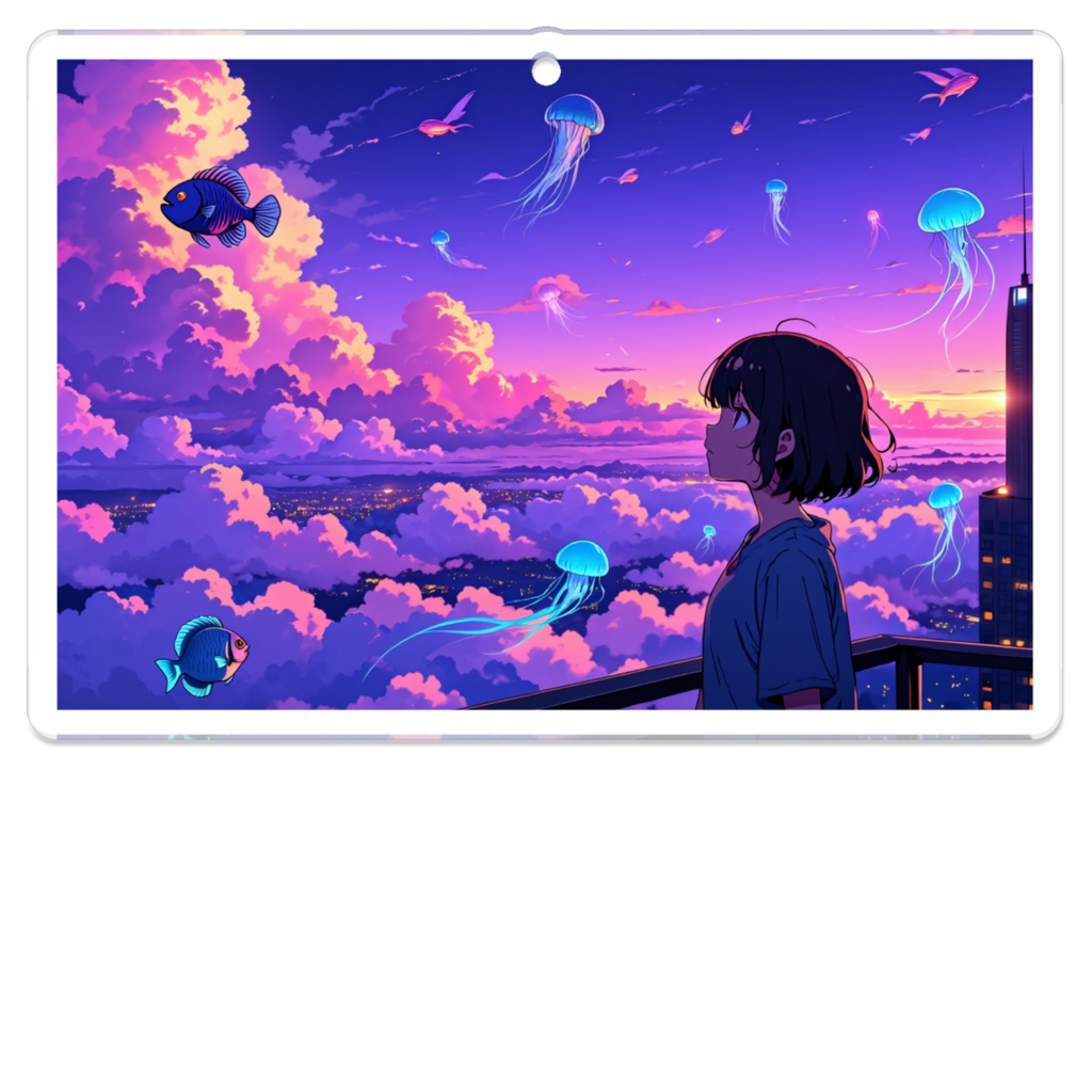 『黄昏に遊ぶ魚たち』 - アクリルキーホルダー（全3種）