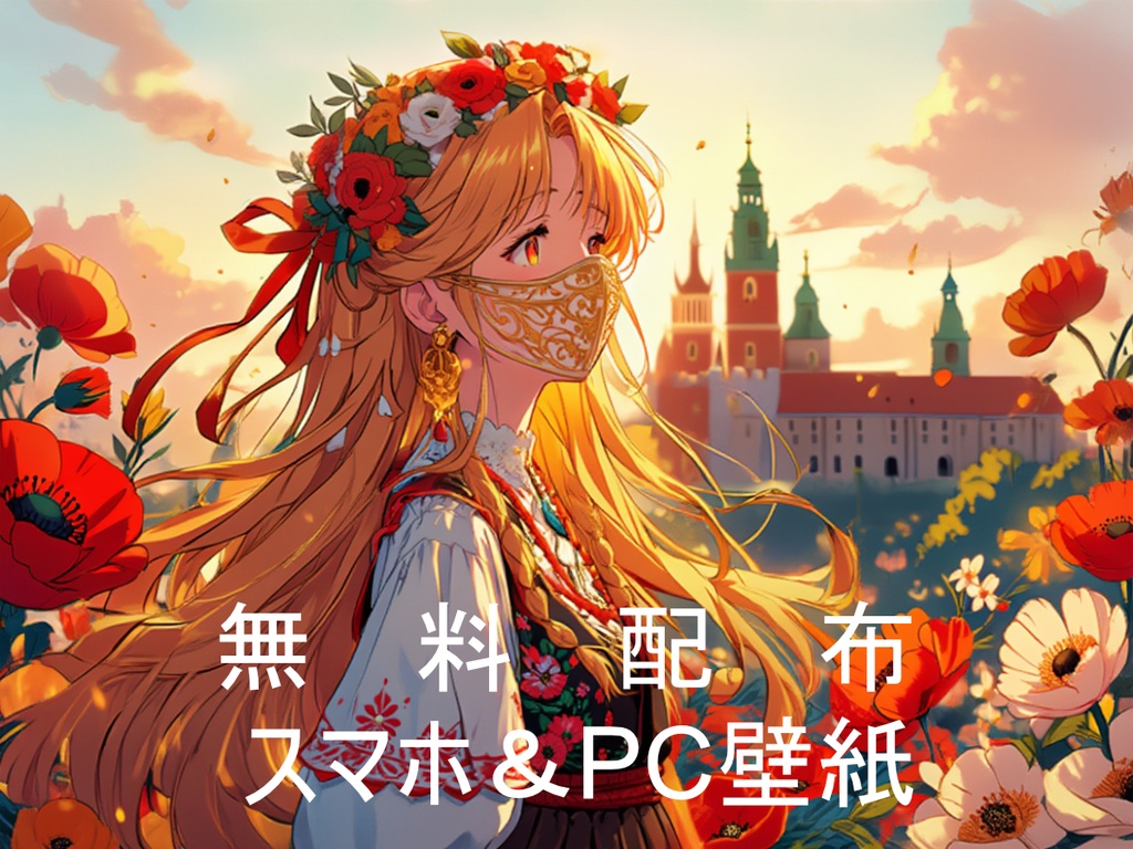 【無料配布】SinZin PC壁紙セット Vol.2-5 - 花と少女のコレクション -