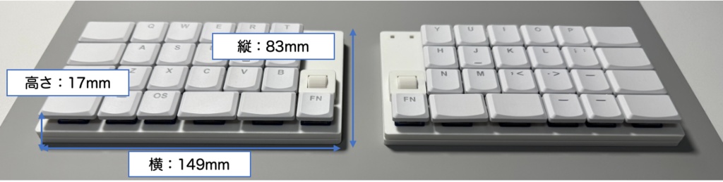 SplitMatrix50:左右分割とオーソリニア配列のワイヤレス50キー自作キーボード