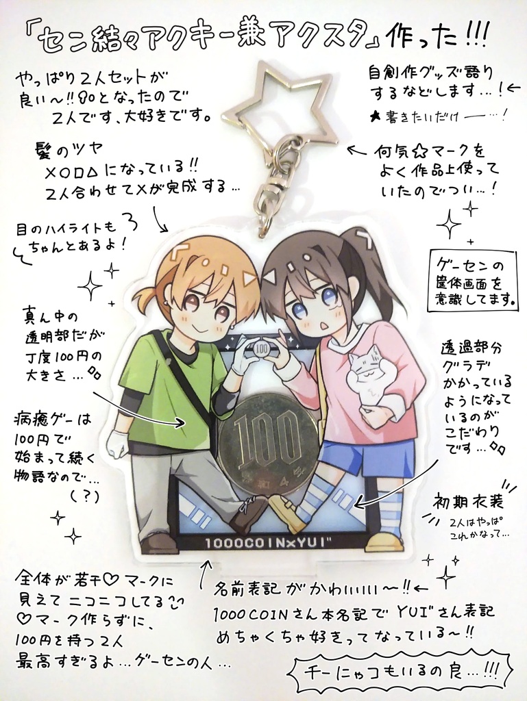 『セン結々』アクキー兼アクスタ【※注意事項必読】