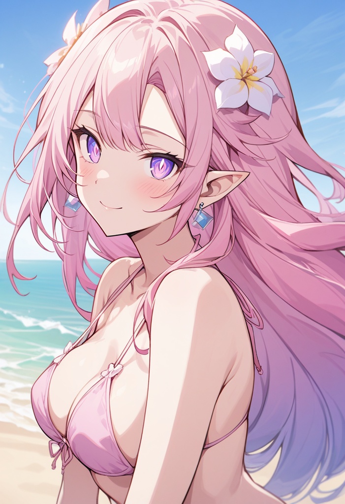 キュレネ・銀狼・マダムヘルタ・鏡流|水着海デート100枚