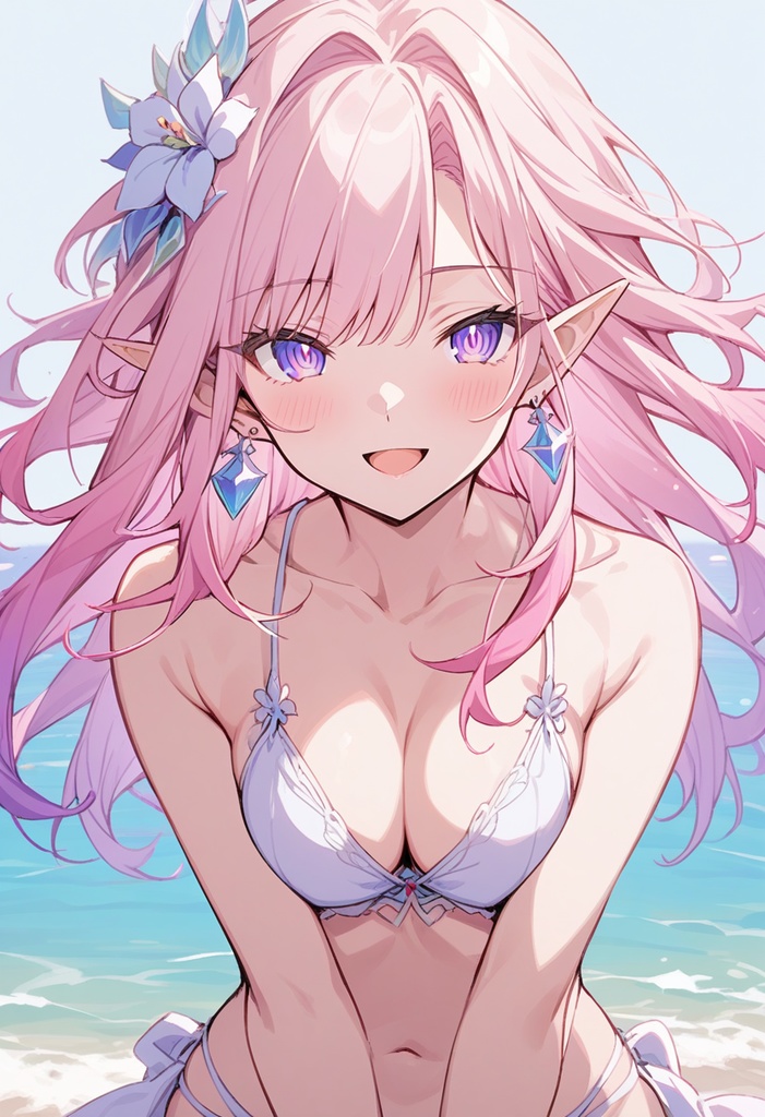 キュレネ・銀狼・マダムヘルタ・鏡流|水着海デート100枚