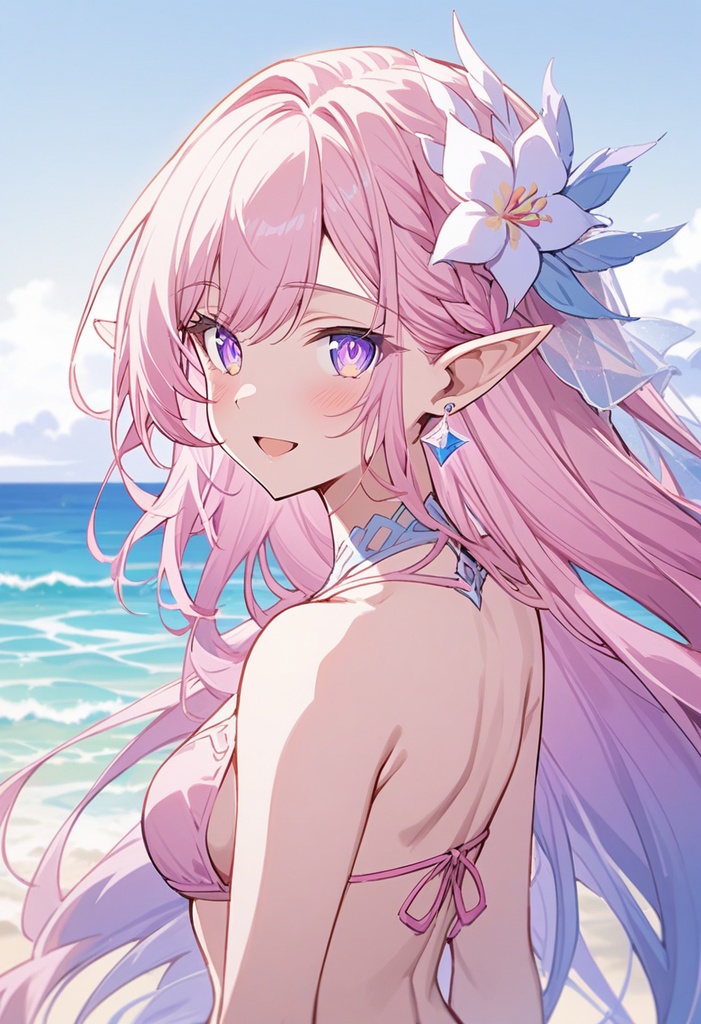 キュレネ・銀狼・マダムヘルタ・鏡流|水着海デート100枚