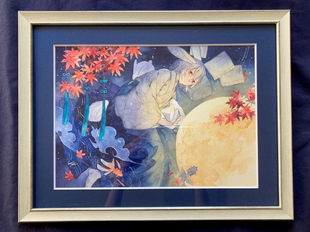 額装原画「月夜の閑か」