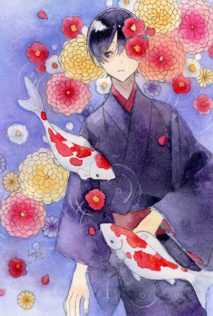 原画『鯉・菊』