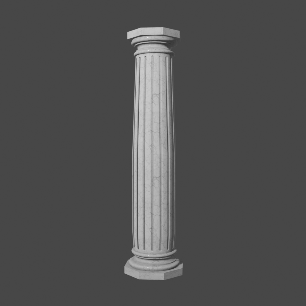 大理石の柱の3Dモデル △1820 - O-tolab - BOOTH