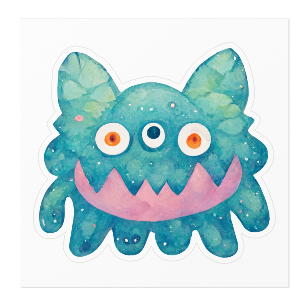 べほんた かわいいモンスターのステッカー
