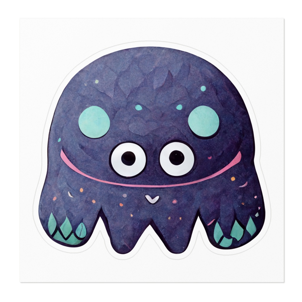 おぶろー かわいいモンスターのステッカー