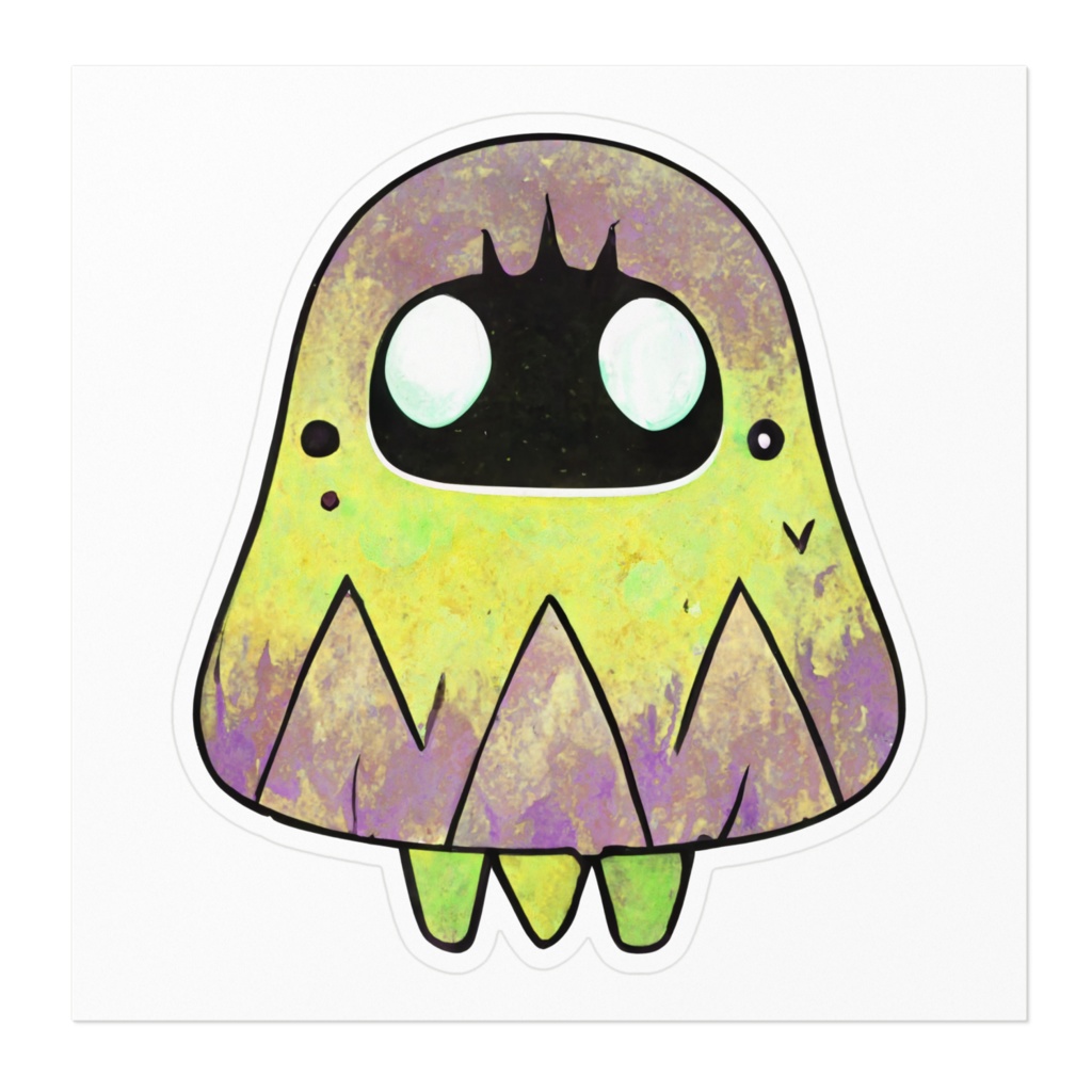 とりしくす かわいいモンスターのステッカー