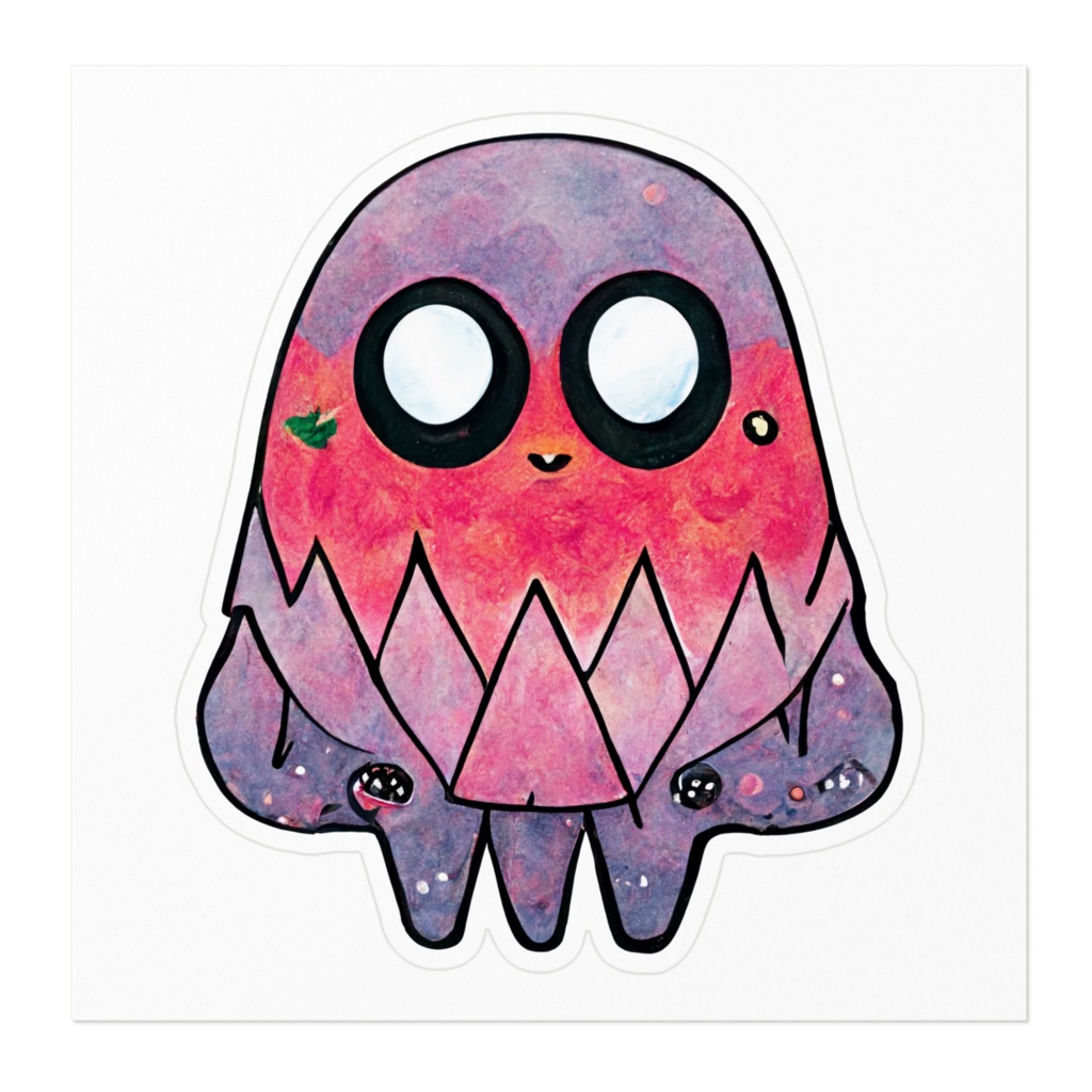 ぼたっくー かわいいモンスターのステッカー