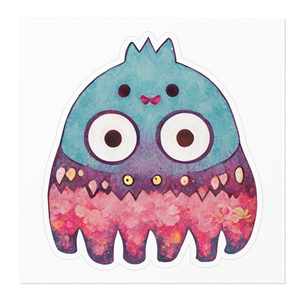 たーくらる かわいいモンスターのステッカー