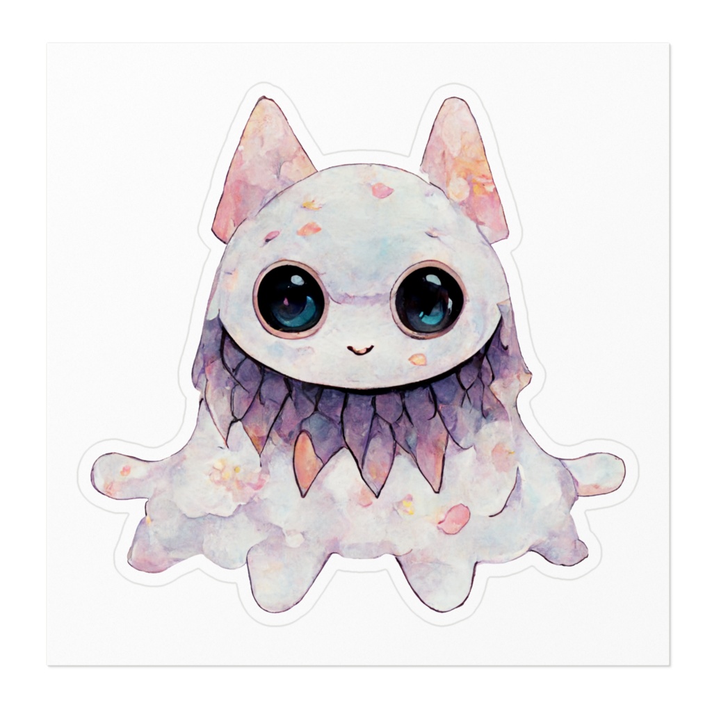 しゃるしゃい かわいいモンスターのステッカー