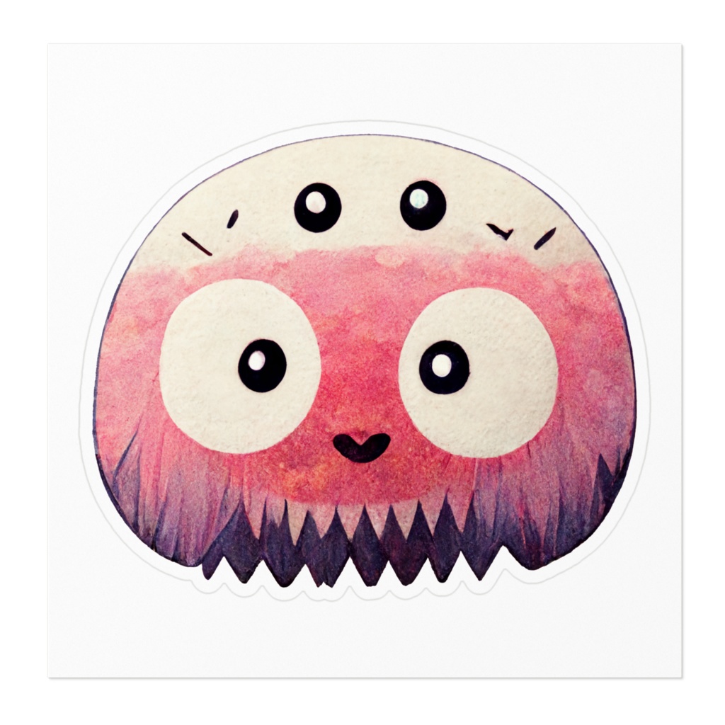 じゃむちゅー かわいいモンスターのステッカー