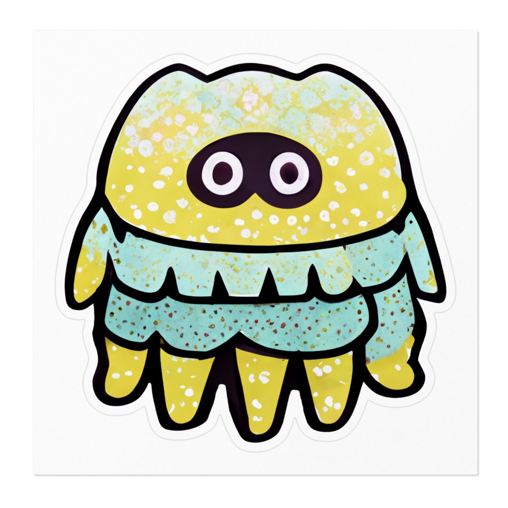 たらるかーむ かわいいモンスターのステッカー