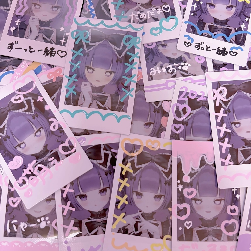 【在庫販売】ランダム落書きチェキ 💜