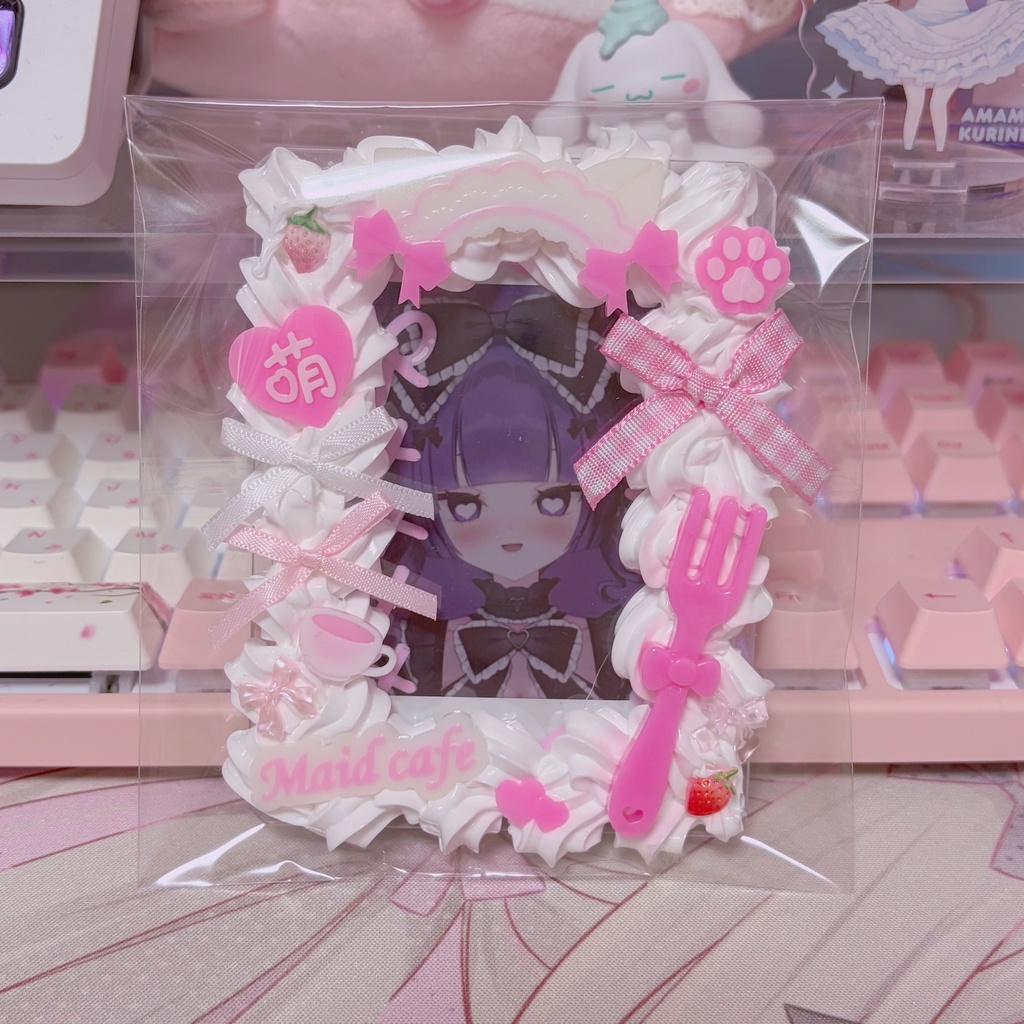 【 ハンドメイド作品 】ホイップデコトレカケースと落書きチェキ セット