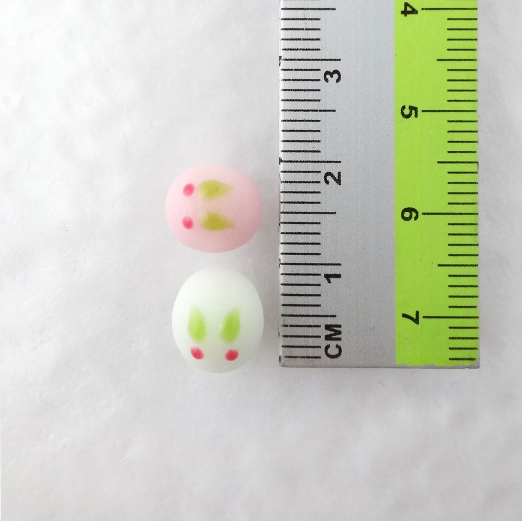 季節の和菓子【雪うさぎ】フェイク和菓子耳飾り