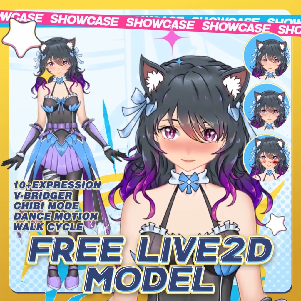 【 Free Live2D VTuber Model 】 Cute & Kawaii VTuber