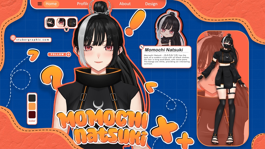 【あらかじめ作成された譲渡可能VTuberモデル】忍者 / 【Premade Adoptable VTuber Model 】Ninja