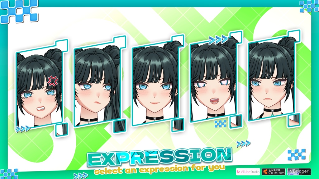 【あらかじめ作成された譲渡可能VTuberモデル】グリーンガール / 【Premade Adoptable VTuber Model 】Green Girl