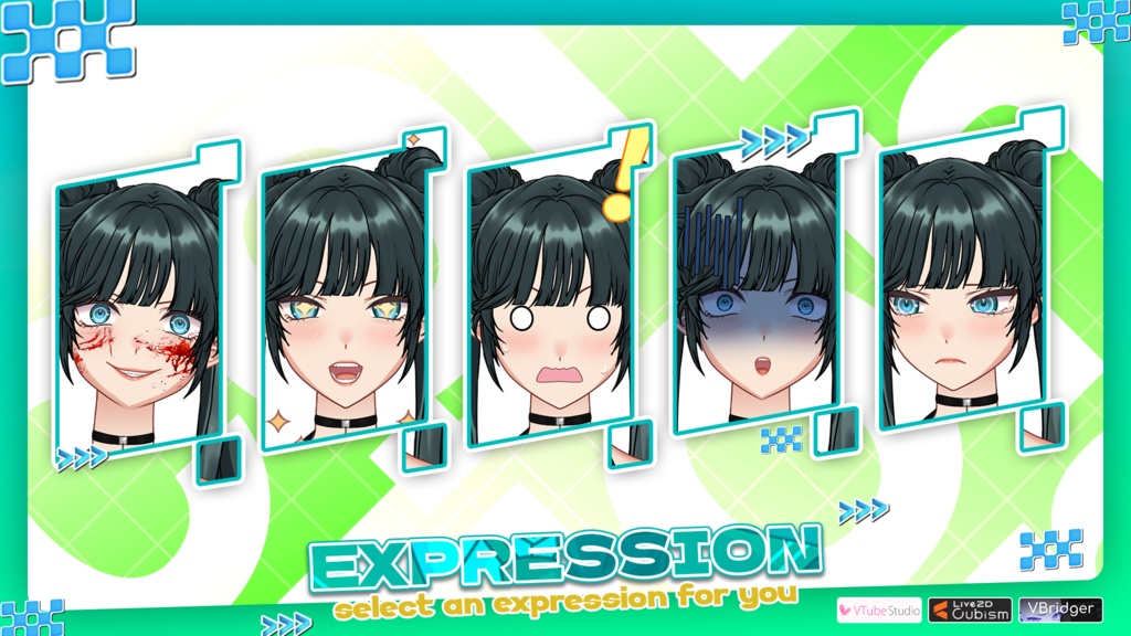 【あらかじめ作成された譲渡可能VTuberモデル】グリーンガール / 【Premade Adoptable VTuber Model 】Green Girl