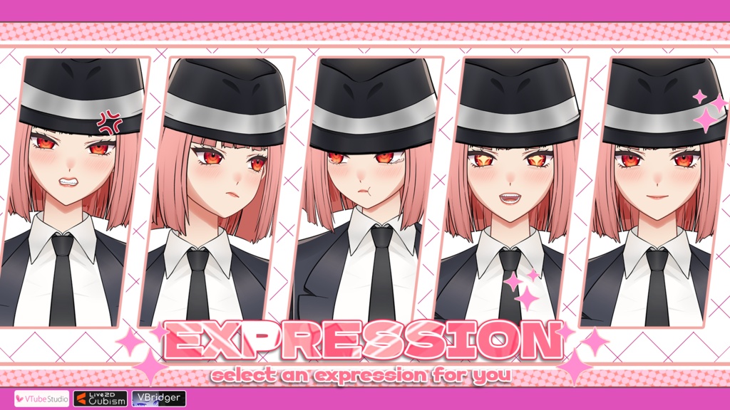 【あらかじめ作成された譲渡可能VTuberモデル】エージェントガール / 【Premade Adoptable VTuber Model 】 Agent Girl