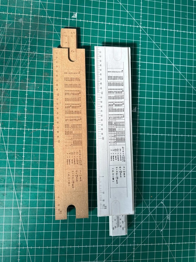 昭和17年型の砲兵将校用計算尺再現データ